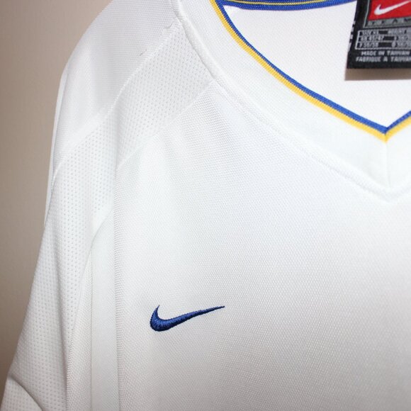 Nike LEEDS UNITED 2000-02 home football shirt long sleeve jersey XL Strongbow - Picture 12 of 16